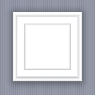 Blank white picture frame design